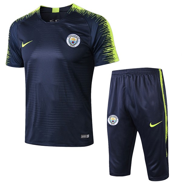Trainingsshirt Manchester City Komplett Set 2018 2019 Blau Grün